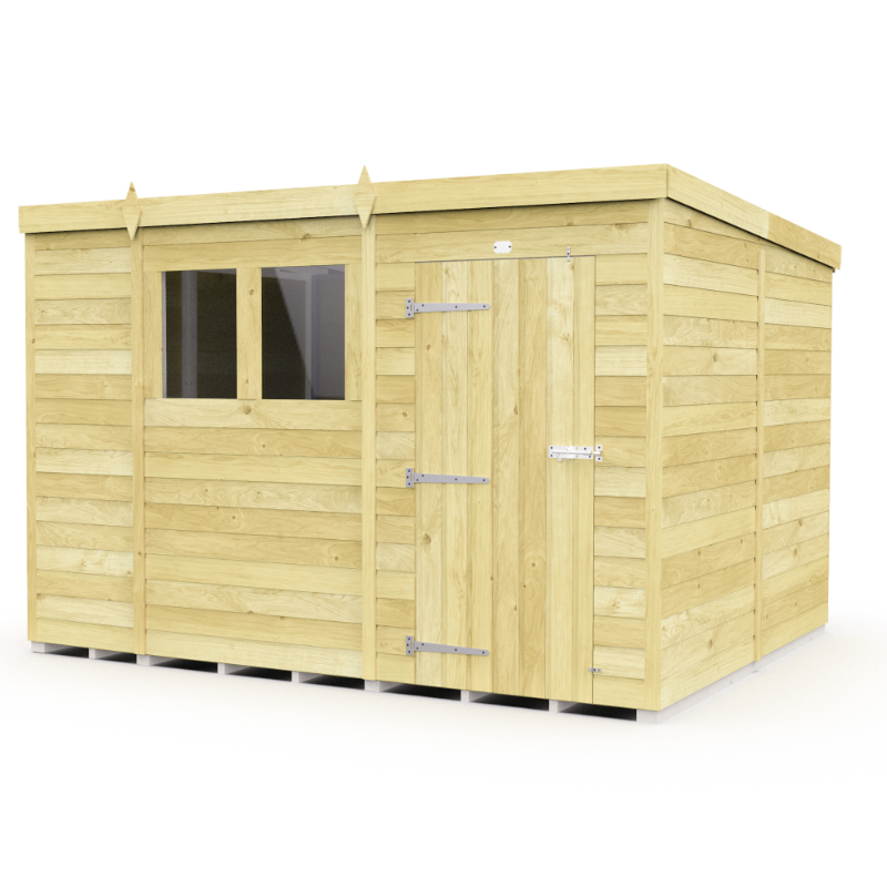 Holt 11' x 8' Pressure Treated Shiplap Modular Pent Shed from Cabins.co.uk