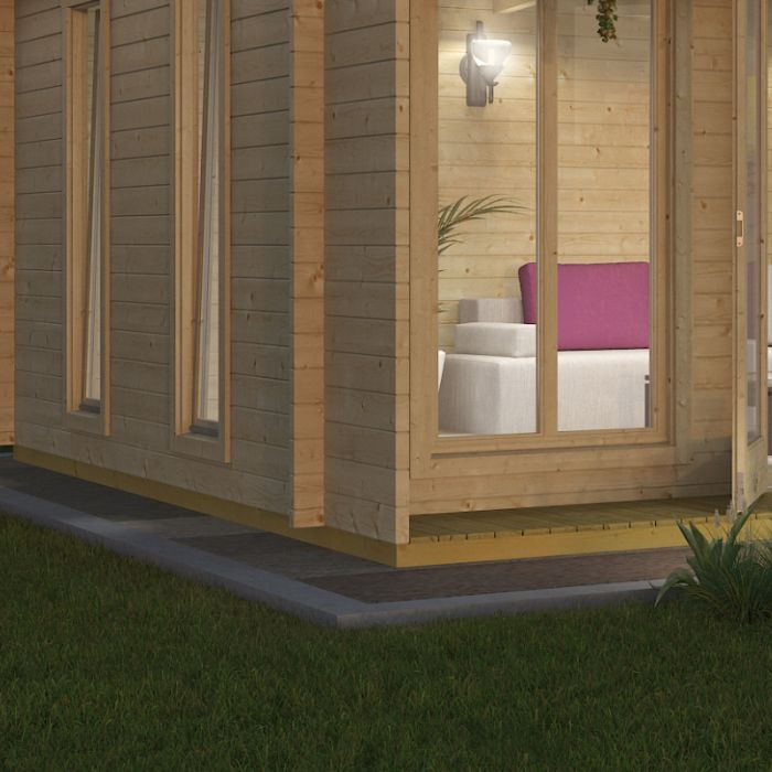 Greenway 4.7m X 6.48m Winston Log Cabin - 44mm