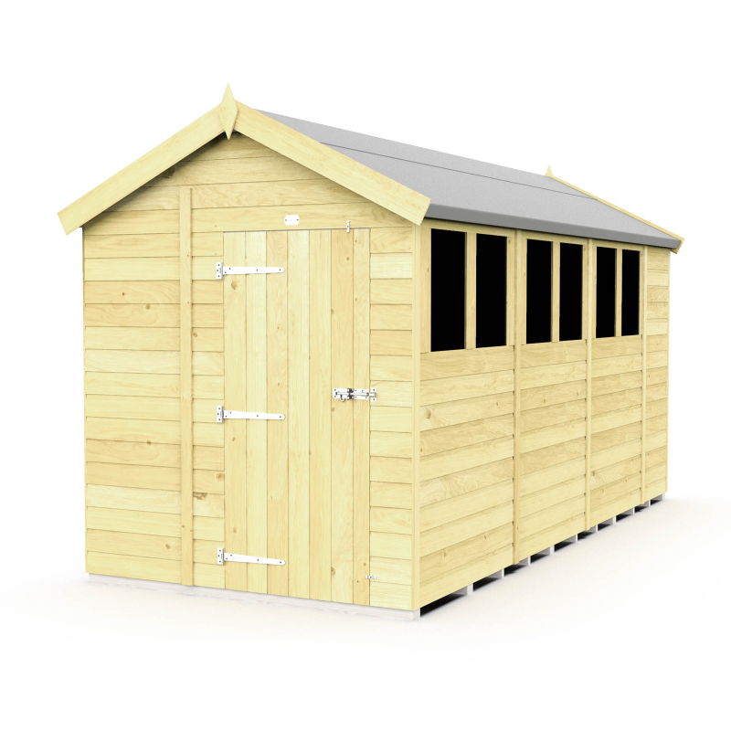 Holt 7' x 15' Pressure Treated Shiplap Modular Apex Shed-90700