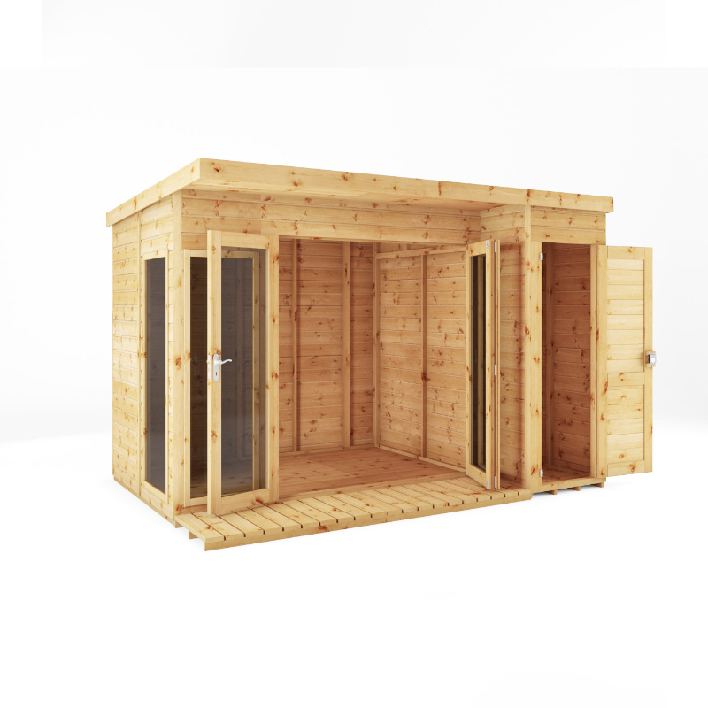 Mercia 12' X 8' Cambridge Summer House With Side Shed