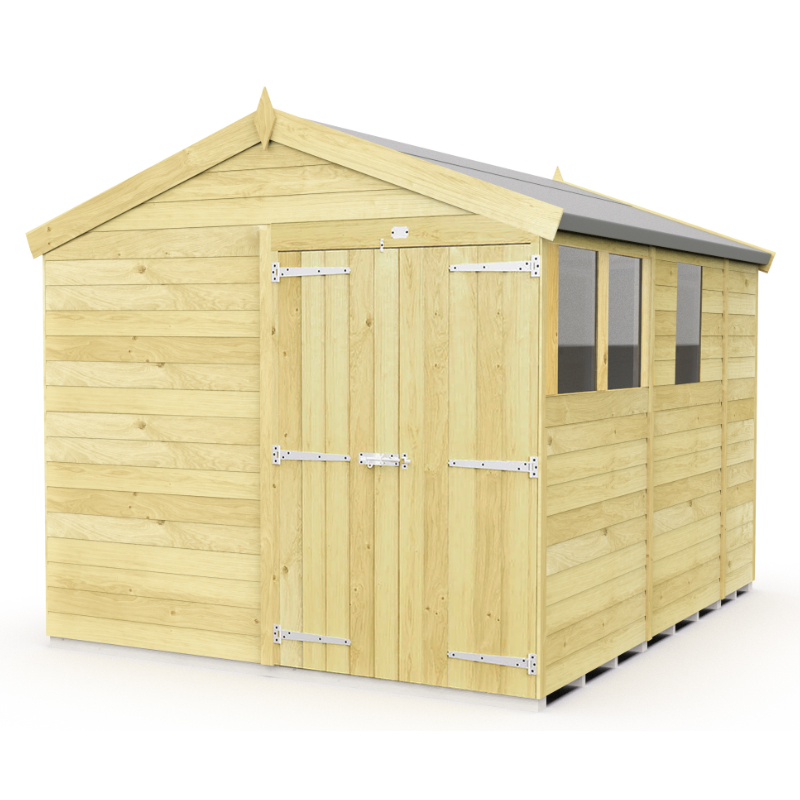 Photos - Inventory Storage & Arrangement Holt 8' x 9' Double Door Shiplap Pressure Treated Modular Apex Shed 8X9AFFD 
