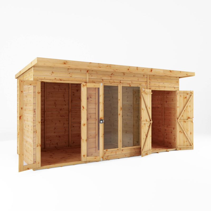 Mercia 14' X 6' Honeybourne Summer House Plus Side Shed