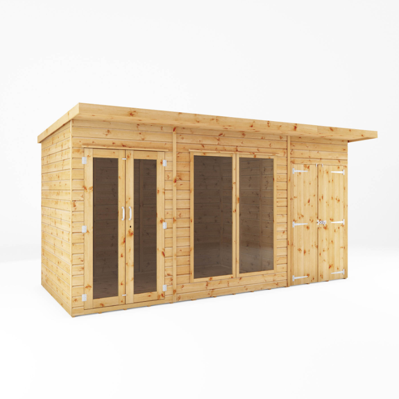Mercia 14' x 6' Honeybourne Summer House Plus Side Shed at Cabins.co.uk