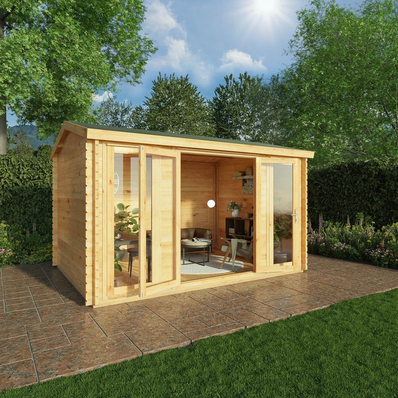 Adley 4m X 3m Bravo Home Office Log Cabin - 44mm