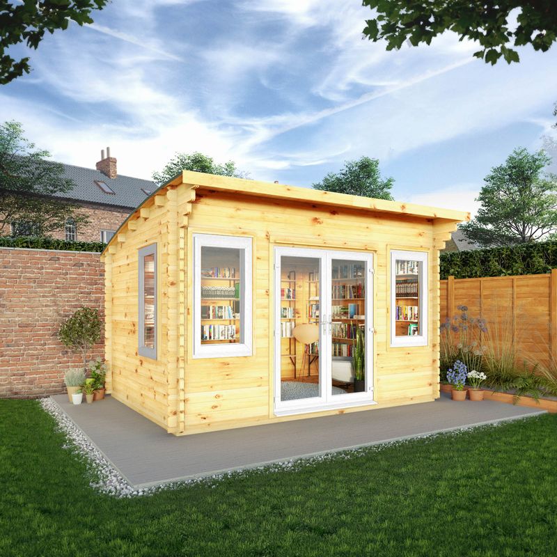 Adley 4m x 3m Taunton Log Cabin With UPVC Windows & Doors - 44mm at Cabins.co.uk