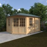 Redlands 4.2m x 3m Swinley Corner Log Cabin