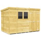 Holt 10' x 6' Double Door Shiplap Pressure Treated Modular Pent Shed
