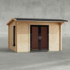 Powersheds 12' x 10' Apex Log Cabin Home Office - 44mm