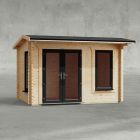 Powersheds 12' x 8' Apex Log Cabin Home Office - 44mm