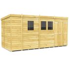 Holt 6' x 13' Double Door Shiplap Pressure Treated Modular Pent Shed