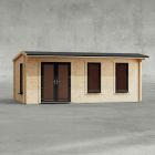 Powersheds 20' x 10' Apex Log Cabin Home Office - 44mm