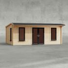 Powersheds 20' x 14' Apex Log Cabin Home Office - 44mm