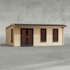 Powersheds 20' x 16' Apex Log Cabin Home Office - 44mm