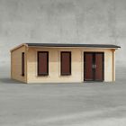 Powersheds 20' x 18' Apex Log Cabin Home Office - 44mm