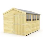 Holt 8' x 12' Double Door Shiplap Pressure Treated Modular Apex Shed