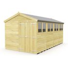 Holt 8' x 16' Double Door Shiplap Pressure Treated Modular Apex Shed