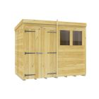 Holt 8' x 5' Double Door Shiplap Pressure Treated Modular Pent Shed