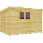 Holt 10' x 9' Double Door Shiplap Pressure Treated Modular Pent Shed