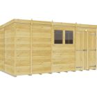 Holt 13' x 9' Double Door Shiplap Pressure Treated Modular Pent Shed