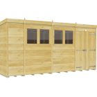 Holt 14' x 9' Double Door Shiplap Pressure Treated Modular Pent Shed