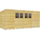 Holt 15' x 9' Double Door Shiplap Pressure Treated Modular Pent Shed