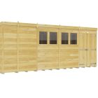 Holt 17' x 9' Double Door Shiplap Pressure Treated Modular Pent Shed