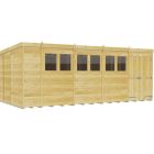 Holt 18' x 9' Double Door Shiplap Pressure Treated Modular Pent Shed