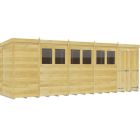 Holt 19' x 9' Double Door Shiplap Pressure Treated Modular Pent Shed