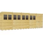 Holt 20' x 9' Double Door Shiplap Pressure Treated Modular Pent Shed