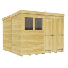 Holt 8' x 9' Double Door Shiplap Pressure Treated Modular Pent Shed