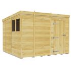 Holt 9' x 9' Double Door Shiplap Pressure Treated Modular Pent Shed