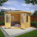Adley 3m x 3m Somerset Corner Log Cabin - 44mm