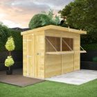 Holt 10' x 4' Pressure Treated Shiplap Garden Bar Shed With Serving Hatch