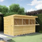 Holt 12' x 6' Pressure Treated Shiplap Garden Bar Shed With Serving Hatch