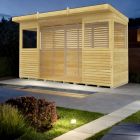 Holt 12' x 4' Pressure Treated Outdoor Kitchen Barbecue Shelter