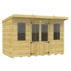 Holt 10' x 6' Alexander Loglap Pressure Treated Pent Summer House