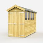 Holt 4' x 10' Double Door Shiplap Pressure Treated Modular Apex Shed