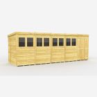 Holt 20' x 7' Double Door Shiplap Pressure Treated Modular Pent Shed