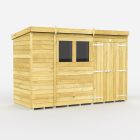 Holt 10' x 4' Double Door Shiplap Pressure Treated Modular Pent Shed