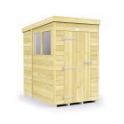 Holt 4' x 7' Pressure Treated Shiplap Modular Pent Shed