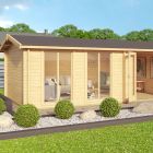 Greenway 3.47m x 6.25m Sandhutton Log Cabin - 44mm