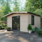 Powersheds 12' x 14' Chalet Log Cabin Home Office - 44mm