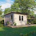 Powersheds 14' x 14' Apex Log Cabin Home Office - 28mm