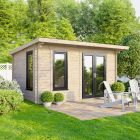 Oren 14' x 8' Countess Log Cabin - 44mm