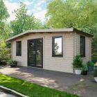 Powersheds 8' x 20' Chalet Log Cabin Home Office - 44mm