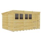 Holt 12' x 10' Pressure Treated Shiplap Modular Pent Shed