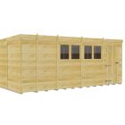 Holt 17' x 10' Pressure Treated Shiplap Modular Pent Shed