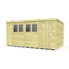 Holt 14' x 8' Pressure Treated Shiplap Modular Pent Shed