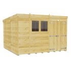 Holt 10' x 10' Double Door Shiplap Pressure Treated Modular Pent Shed