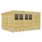 Holt 12' x 10' Double Door Shiplap Pressure Treated Modular Pent Shed